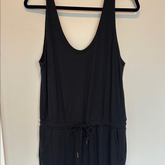Athleta Black Sleeveless Jumpsuit with Tapered Ankle LP - Picture 2 of 6